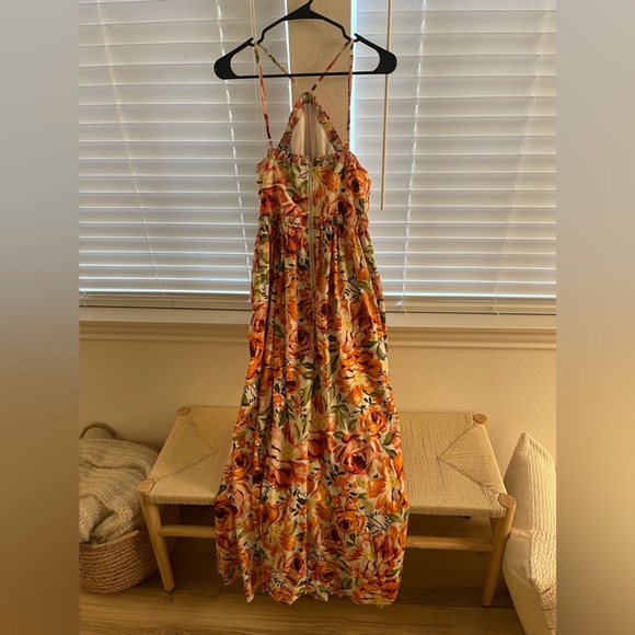Petal + Pup Seven Wonders Madeira Dress- Orange Floral - Picture 6 of 7